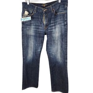 Lucky Brand 360 Vintage Straight Jeans Medium Blue Wash Size 33 X 30